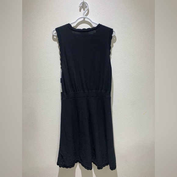 Kate Spade New York Jacquard Sleeveless Sweater Dress Black Beige Size L - Picture 3 of 8